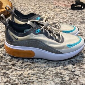 Nike Air Max Dia SE Shoes in Cream, Gray, Orange and Blue